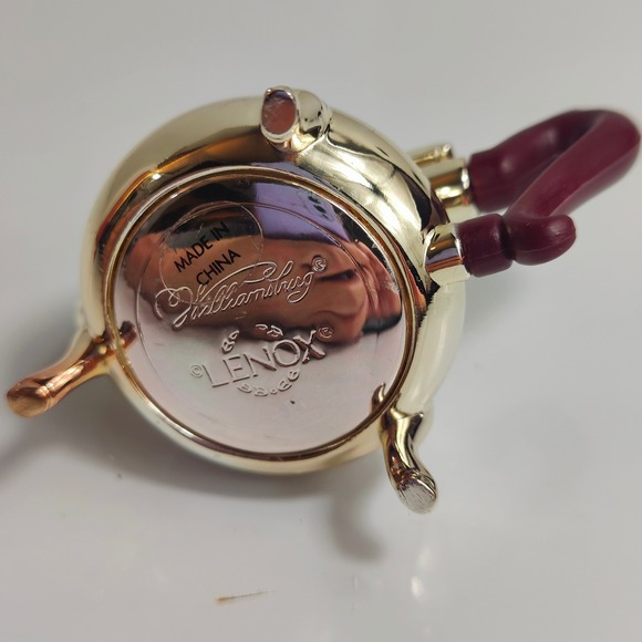 Lenox Williamsburg Steeped in Tradition Silver Plated Teapot Ornament Miniature - Picture 7 of 16